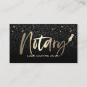 Notare Public Loan Agent Modernes Black & Gold Visitenkarte (Vorderseite)