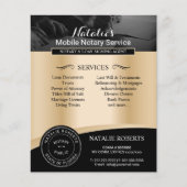 Notare Public Loan Signing Agent Black & Gold Flyer (Vorne)