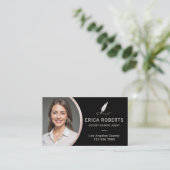 Notare Public Loan Signing Agent Modernes Foto Visitenkarte (Stehend Vorderseite)