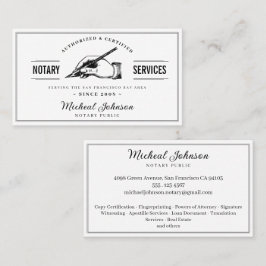 Notare Services Beruflich Vintag anpassbar Visitenkarte