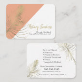 Notare Services Gold Earthy Square Business Card Visitenkarte (Vorne/Hinten)