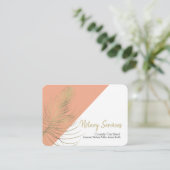 Notare Services Gold Earthy Square Business Card Visitenkarte (Stehend Vorderseite)