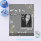 Notare Services Grau Gold Foto Business Flyer (Einzeln)