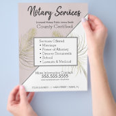 Notare Services Pink Gold Business Flyer (Hand)