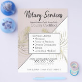 Notare Services Pink Gold Business Flyer (Einzeln)