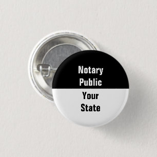 Notare und Ihr Staat Schwarzweiß Button