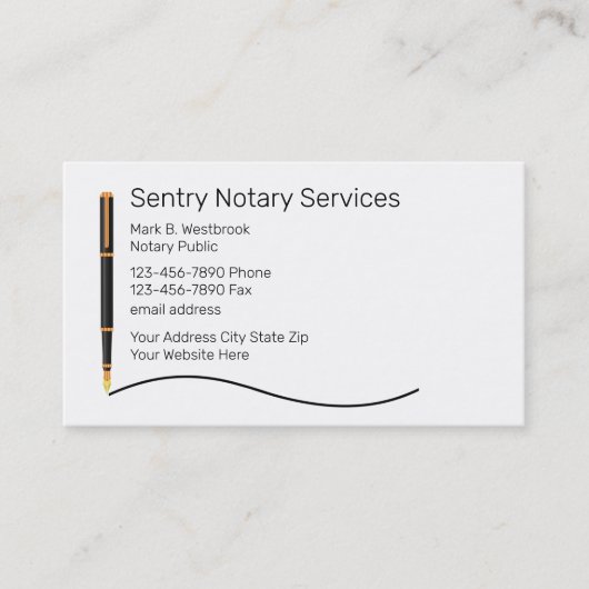 Notare Visitenkarte (Vorderseite)