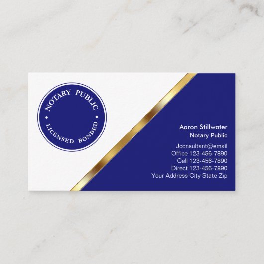 Notare Visitenkarten Visitenkarte (Vorderseite)