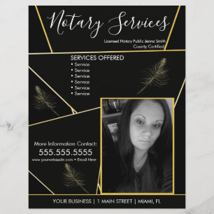 Notariatsdienstleistungen Geometrischer Geschäfts- Flyer