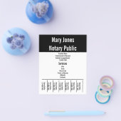 Notarie Telefondienste für Schwarz und Weiß Flyer (Einzeln)