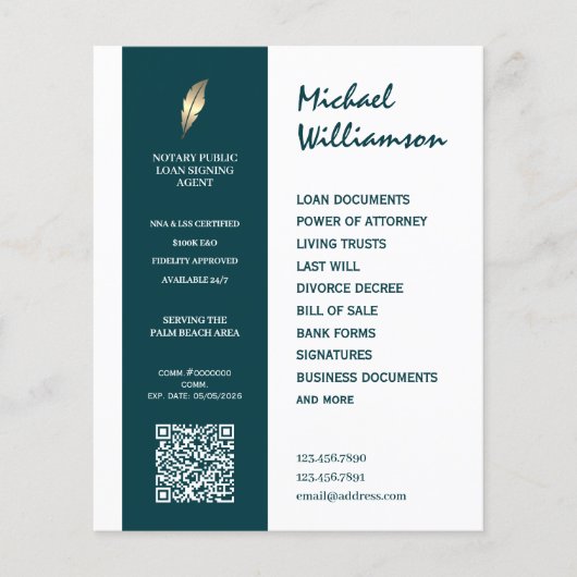 Notarin im sauberen Stil Flyer (Vorne)