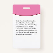 Notarkarte für Kinder-ID Ausweis (Rückseite)