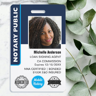 Notarkredit Signieren Agent Foto ID Navy Ausweis