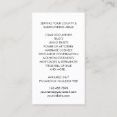 Notarkredit Signieren Agent ID Black Gold Visitenkarte (Rückseite)