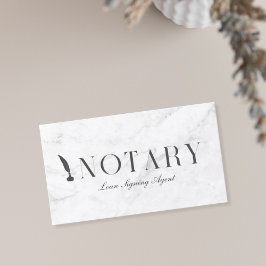 Notarkredit Signieren Agent Weißer Marmor Visitenkarte