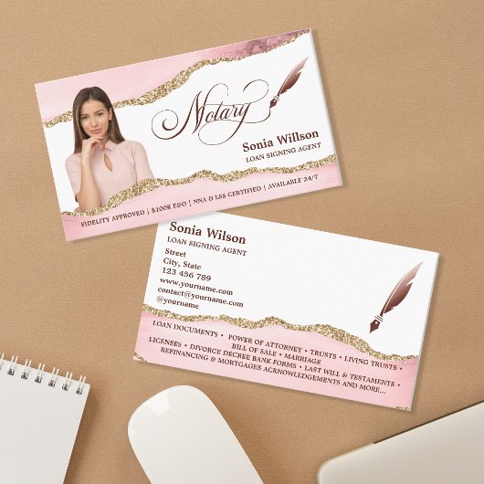 Notarkredit Signierung Agent QR-Code Einfügen von  Visitenkarte