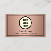 Notarkredit Signierung Agent QR Code Rose Gold Visitenkarte (Rückseite)