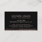 Notarkredit Signierung Agent Rose Gold Typografie Visitenkarte (Rückseite)