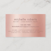 Notarkredit Signierung Agent Rose Gold Typografie Visitenkarte (Rückseite)
