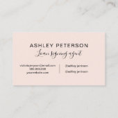 Notarlogo typografisch pink minimalistisch elegant visitenkarte (Rückseite)