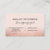 Notarlogo typografisch rot Rose Goldfolie Visitenkarte (Rückseite)