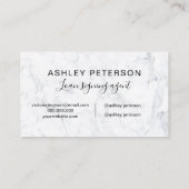 Notarlogotypographie-Marmorminimalist elegant Visitenkarte (Rückseite)