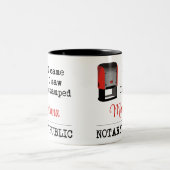 Notarmontana mit Stempelabdruck Zweifarbige Tasse (Mittel)