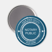 Notarname des öffentlichen Not leidenden Siegels S Magnet (Vorderseite/Rückseite)