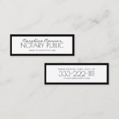 Notars-schwarze u. weiße angrenzende Karte (Vorne/Hinten)