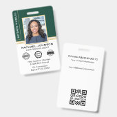 Notarsignatur im klassischen Stil - Agent-ID Grün  Ausweis (Vorder- & Rückseite)