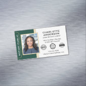 Notarsignatur im klassischen Stil - Agent-ID Grün  Magnetische Visitenkarte (Beispiel)