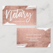 Notartypographie-Rosengoldbrushstrokeminimalist Visitenkarte (Vorne/Hinten)