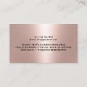 Notary Briefmarke Loan Signing Agent Rose Gold Fot Visitenkarte (Rückseite)