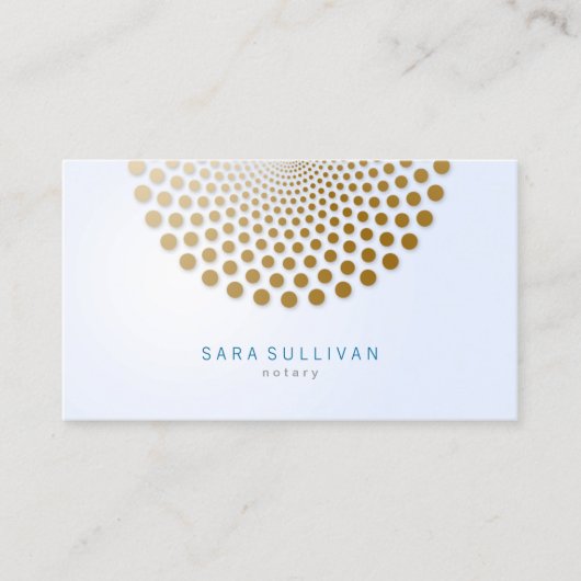 Notary Business Card Circle Dots Motiv Visitenkarte (Vorderseite)