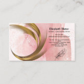 Notary Business Card Rose Rosa goldenes Swirl Desi Visitenkarte (Vorderseite)