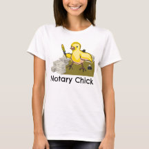 Notary Chick Yellow Feather Quill and Documents