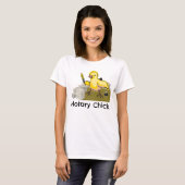 Notary Chick Yellow Feather Quill and Documents T-Shirt (Vorne ganz)