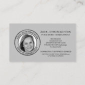 *~* NOTARY FOTO COPPER METAL Signature Agent  Visitenkarte (Rückseite)