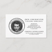 *~* NOTARY FOTO Dusty Pink MARBLE Signiering Agent Visitenkarte (Rückseite)