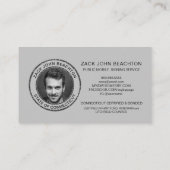 *~* NOTARY FOTO Fett MARBLE Signierung Agent Visitenkarte (Rückseite)