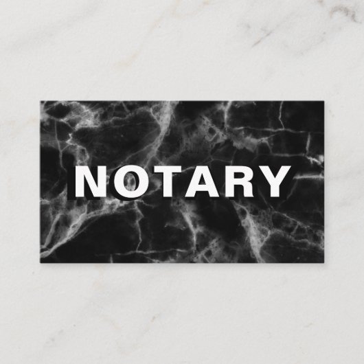 *~* NOTARY FOTO Fett MARBLE Signierung Agent Visitenkarte (Vorderseite)