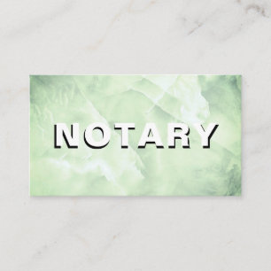 *~* NOTARY FOTO Green MARBLE Signature Agent Visitenkarte