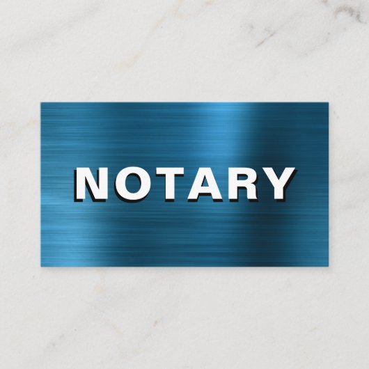 *~* NOTARY FOTO METAL AQUAMARIN Signature Agent Visitenkarte (Vorderseite)