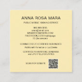 *~* NOTARY FOTO METAL LILA Signage Agent Squar Quadratische Visitenkarte (Rückseite)