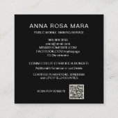 *~* NOTARY FOTO METAL VIOLET Signieren Agent Quadratische Visitenkarte (Rückseite)