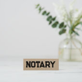 Notary Kraft Mini Visitenkarte (Stehend Vorderseite)
