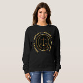 Notary Legal Scales Notariate Briefmarke Siegel Em Sweatshirt (Vorne ganz)