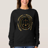 Notary Legal Scales Notariate Briefmarke Siegel Em Sweatshirt (Vorderseite)