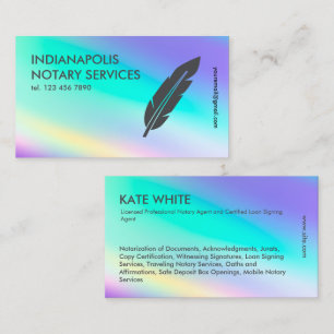 Notary Loan Agent Visitenkarte