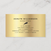 Notary Loan Sign Agent Black Gold Glitzer Script Visitenkarte (Rückseite)